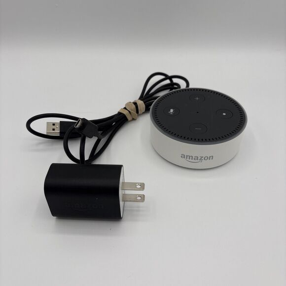 Amazon RS03QR Echo Dot 2nd Generation Smart Speaker with USB Cable And Plug. - Picture 4 of 10
